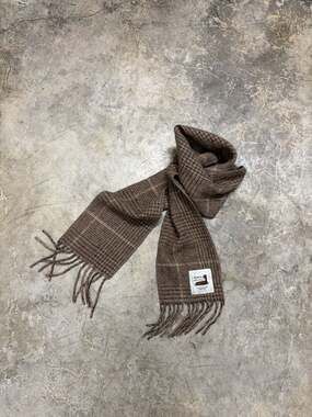 Alpaca Wool Scarf Alpaca Blanket Project Made in USA Fringed 100% Natural Glen P